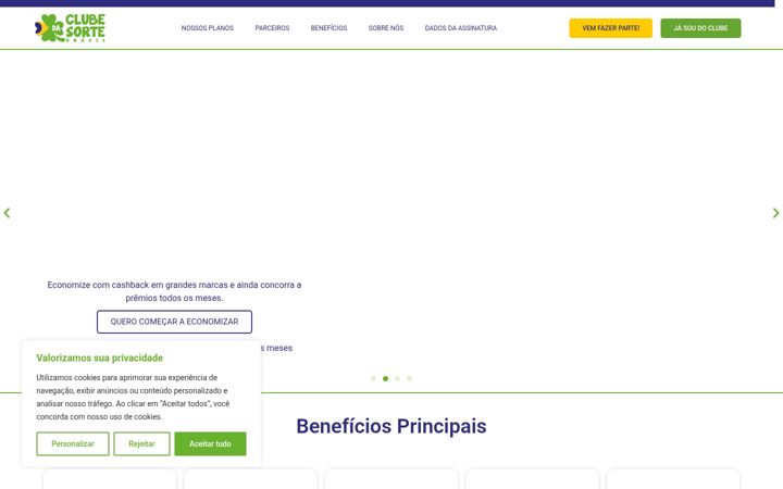 Capture d'écran de clubedasortebrasil.com.br