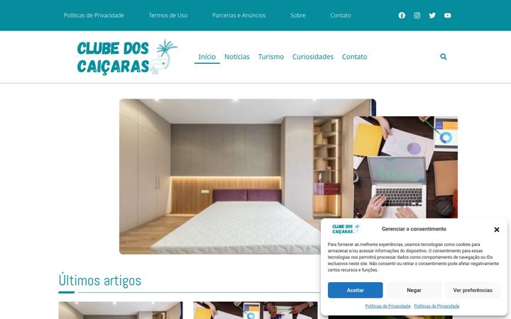 Screenshot ta' clubedoscaicaras.com.br
