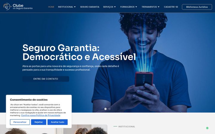 Screenshot ta' clubedosegurogarantia.com.br