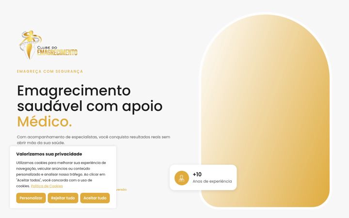 Skärmbild av clubeemagrecimento.com.br