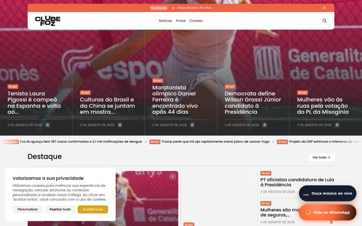 Skärmbild av clubefoz.com.br