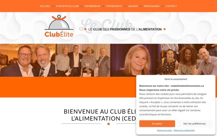 Screenshot of clubelitedelalimentation.ca