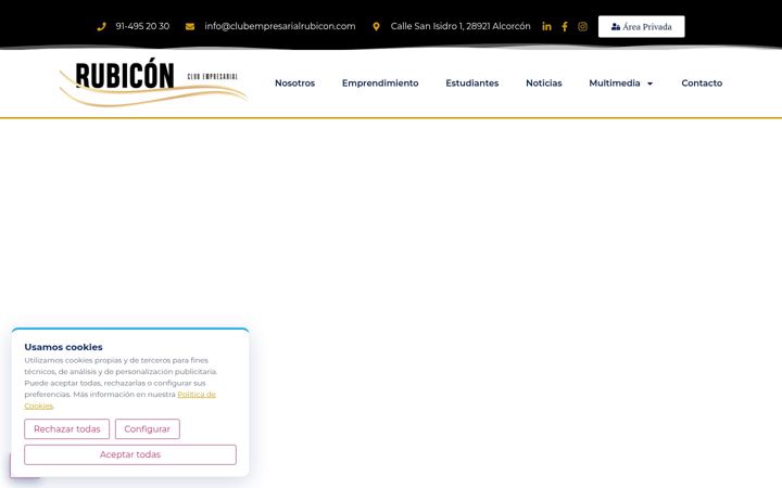 Screenshot of clubempresarialrubicon.com
