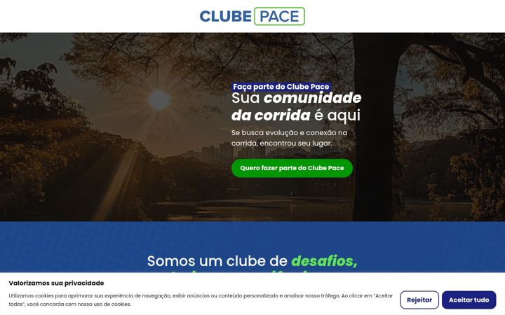 Skärmbild av clubepace.com.br