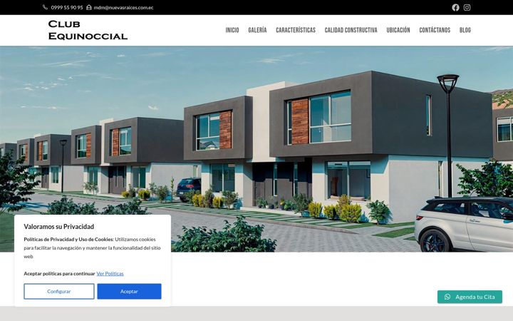 Screenshot of clubequinoccial.com