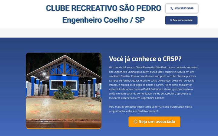 Posnetek zaslona clubesaopedro.com.br