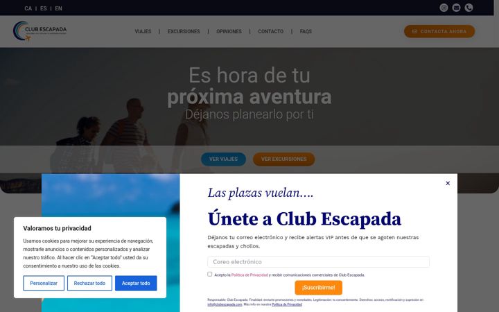 Screenshot of clubescapada.com