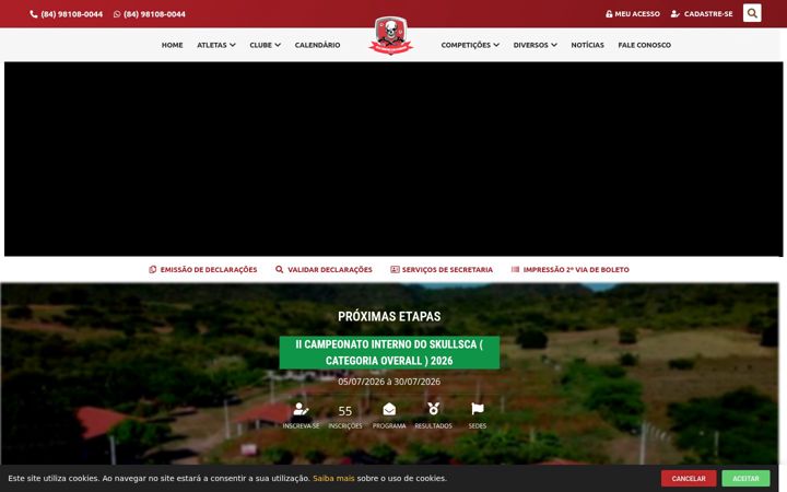 Posnetek zaslona clubeskull.com.br