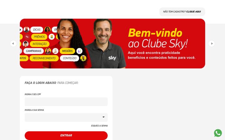 Posnetek zaslona clubesky.com.br