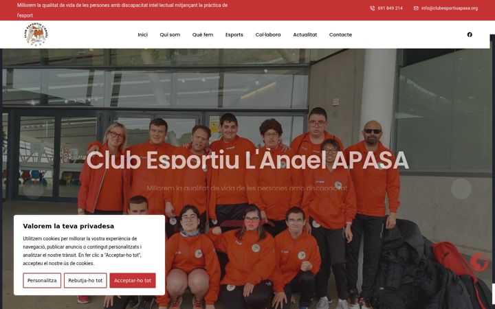 Captură de ecran a clubesportiuapasa.org