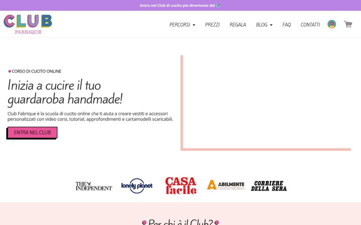 Skærmbillede af clubfabrique.com