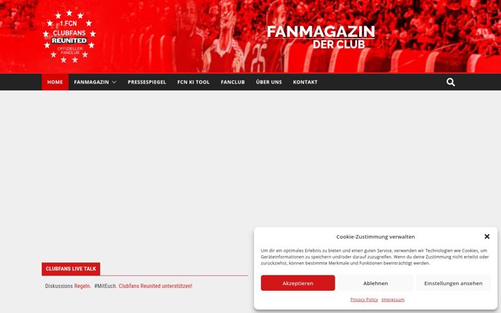 Screenshot of clubfans-reunited.de