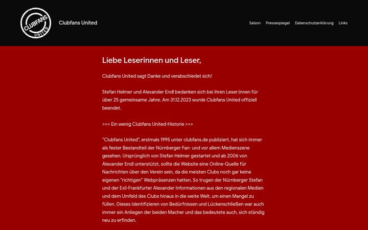 Screenshot of clubfans-united.de