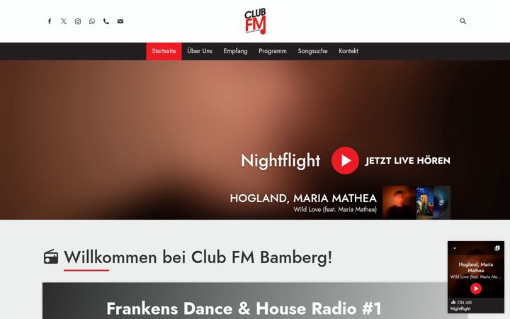 Screenshot of clubfm.de