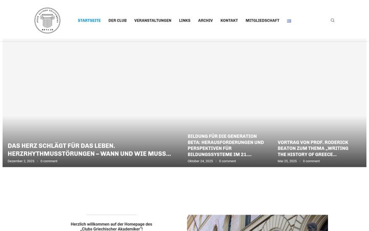 Screenshot of clubgriechischerakademiker.de
