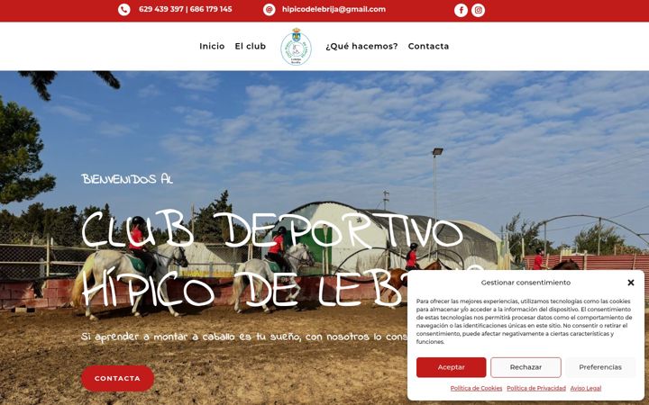 Snimka zaslona za clubhipicodelebrija.es