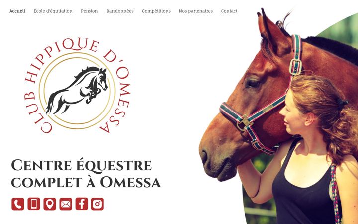 Screenshot of clubhippiqueomessa.fr