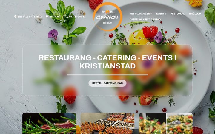 Screenshot of clubhouse-restaurant.se