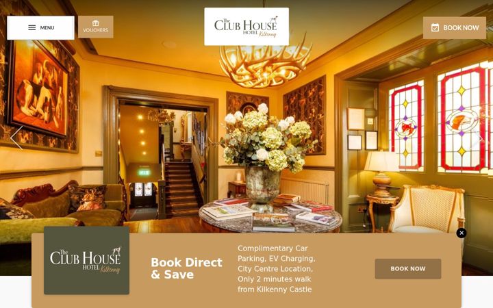 Zrzut ekranu clubhousehotel.com