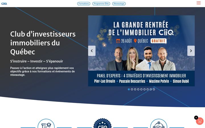Screenshot of clubimmobilier.ca