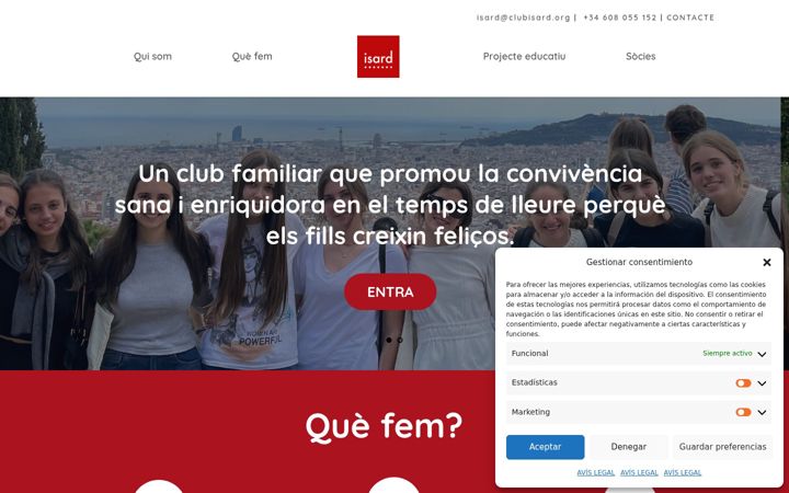 Captură de ecran a clubisard.org