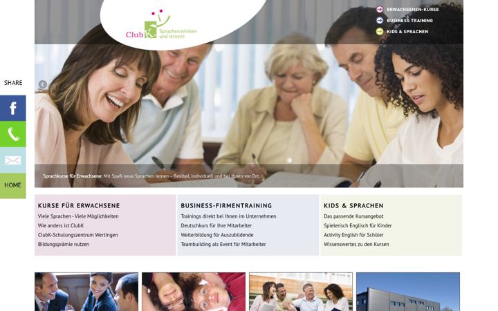 Screenshot of clubk-sprachen.de