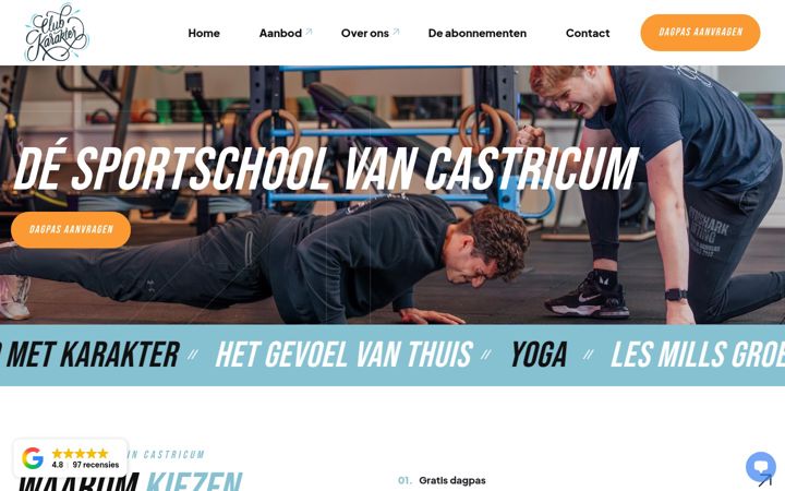 Snímek obrazovky clubkarakter.nl