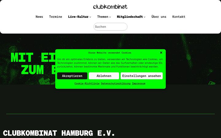 Screenshot of clubkombinat.de