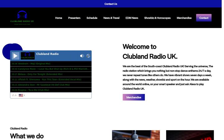 Screenshot of clublandradiouk.co.uk
