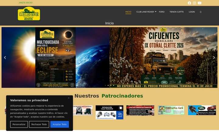 Captură de ecran a clublandrovertt.org