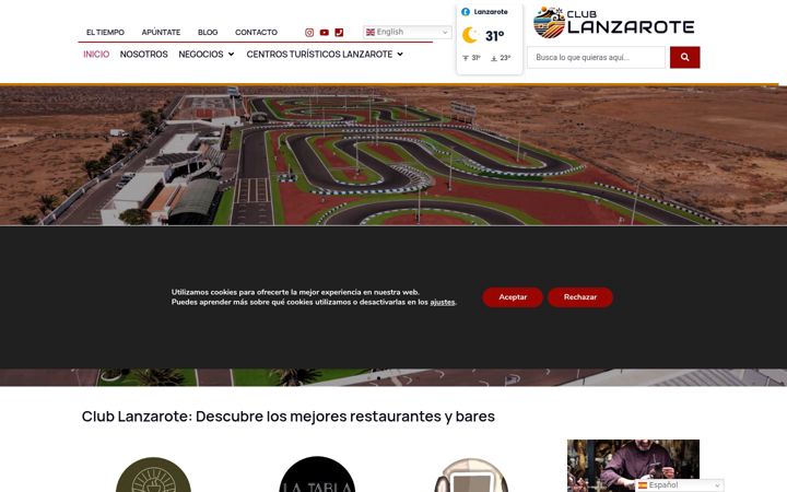 Posnetek zaslona clublanzarote.es