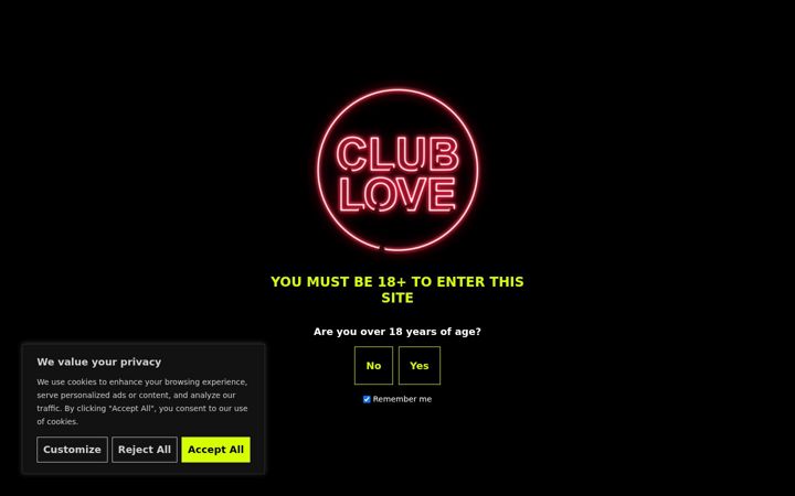 Screenshot of clubloveltd.com