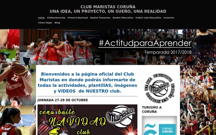 Posnetek zaslona clubmaristascoruna.es