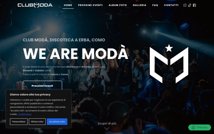 Screenshot of clubmoda.it