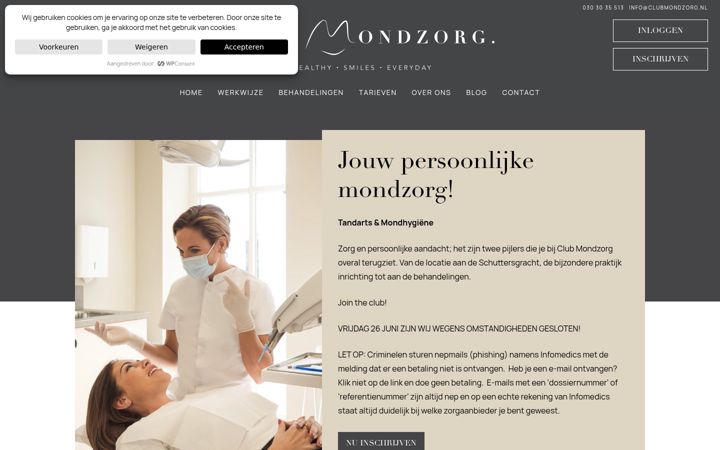 Captura de pantalla de clubmondzorg.nl