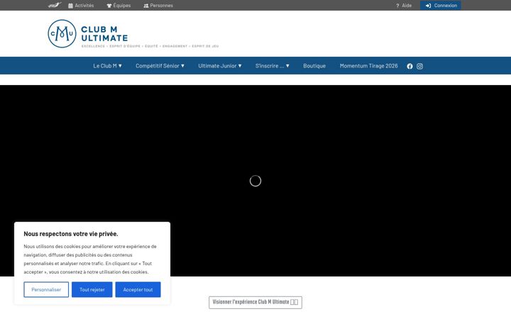 Screenshot of clubmultimate.ca