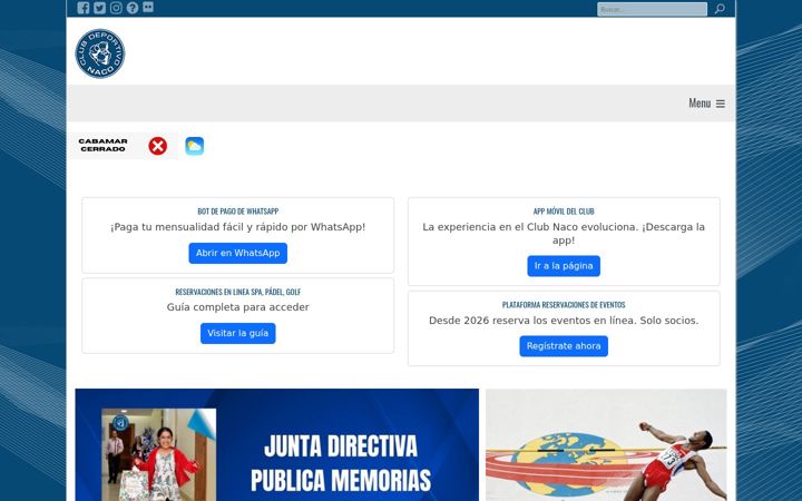 Screenshot of clubnaco.org.do