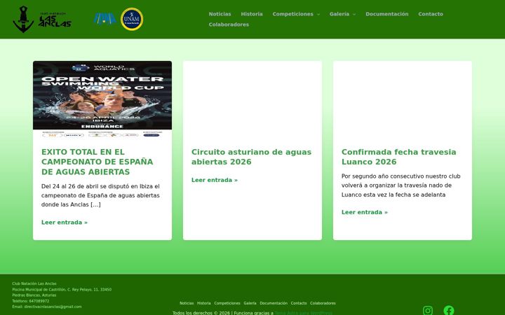 Posnetek zaslona clubnatacionlasanclas.es