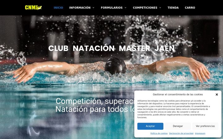 Posnetek zaslona clubnatacionmasterjaen.es
