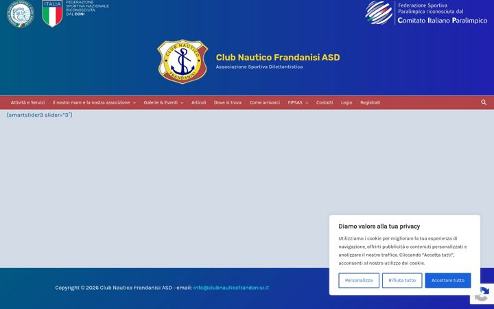 Screenshot of clubnauticofrandanisi.it