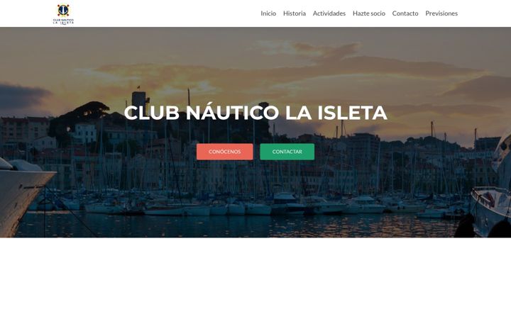 Posnetek zaslona clubnauticolaisleta.es