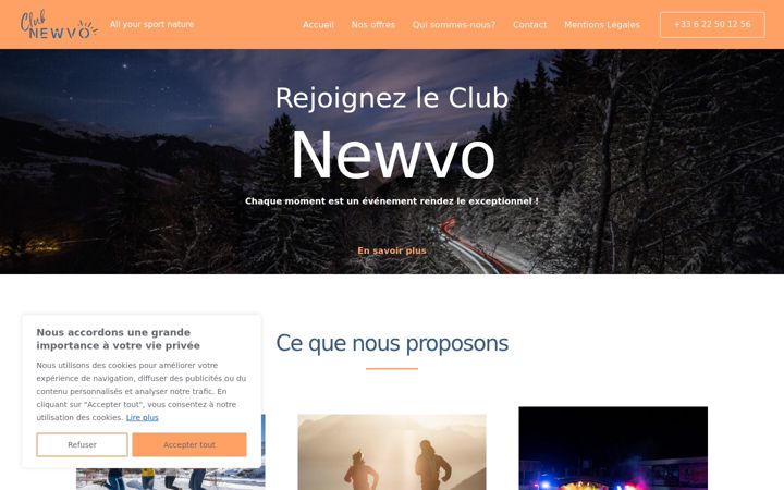 Snímek obrazovky clubnewvo.fr