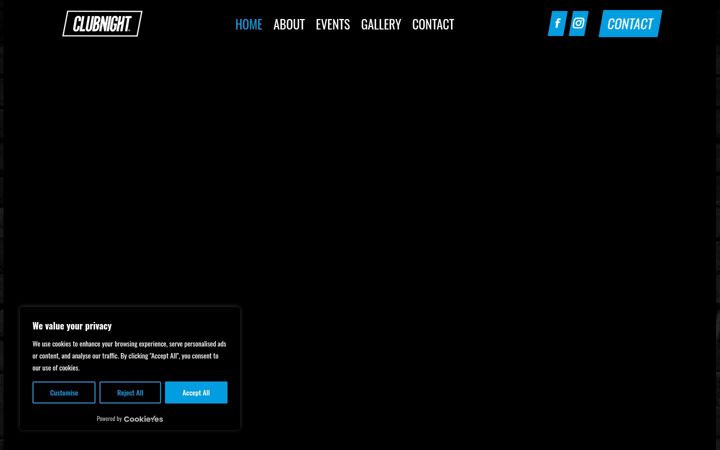 Screenshot of clubnightevents.co.uk