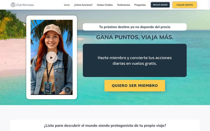 Posnetek zaslona clubnomada.es