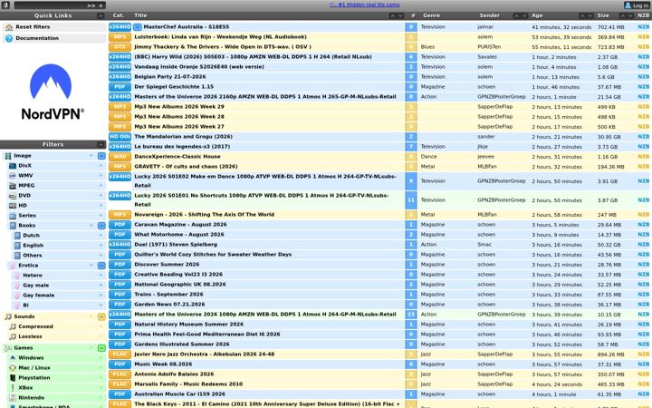 Screenshot of clubnzb.com
