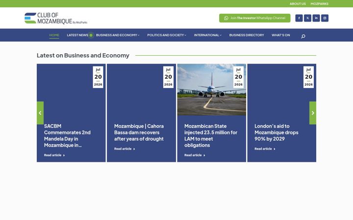 Screenshot of clubofmozambique.com