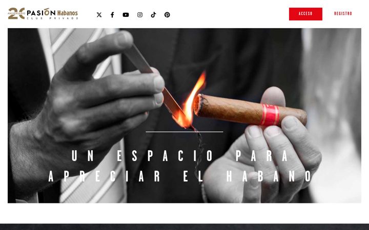Screenshot of clubpasionhabanos.com