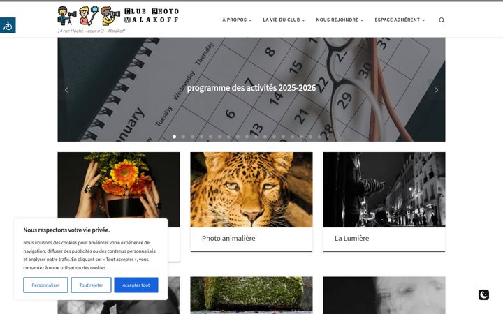 Screenshot of clubphotomalakoff.fr