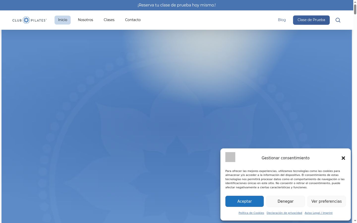 Capture d'écran de la bannière de consentement affichée avant toute interaction