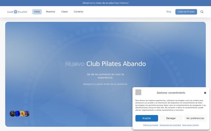 Capture d'écran de clubpilatesindautxu.es